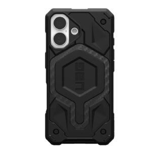UAG Monarch Pro MagSafe Apple iPhone 16 (6.1′) Rugged Case – Carbon Fiber (114458114242), 25ft. Drop Protection (7.6M), 10 Years Warranty