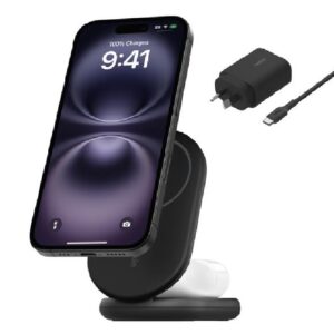 Belkin BoostCharge 2-in-1 Magnetic Foldable Wireless Charger w/ Qi2(15W)+36W Wall Charger+USB-C Cable(1.5M)-Black(WIZ028auBK)$2500 CEW,2-Year Warranty