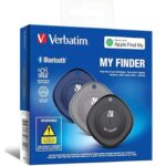 Verbatim 66929 Bluetooth Tracker My Finder Triple Pack – Black, Navy, Grey, IP66, IOS Iphone, Ipad, Macbook, Long Life, Pets, Kid Apple Find My