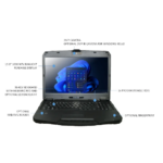 DURABOOK S15, 15′ FHD, Intel® Core™ i5-1235U, Windows 11, 8GB RAM, 256GB PCIe SSD,Wi-Fi 6E, Bluetooth v5.3, 2MP Front Camera, 3 year Warranty