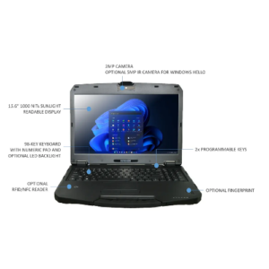 DURABOOK S15, 15′ FHD, Intel® Core™ i5-1235U, Windows 11, 8GB RAM, 256GB PCIe SSD,Wi-Fi 6E, Bluetooth v5.3, 2MP Front Camera, 3 year Warranty
