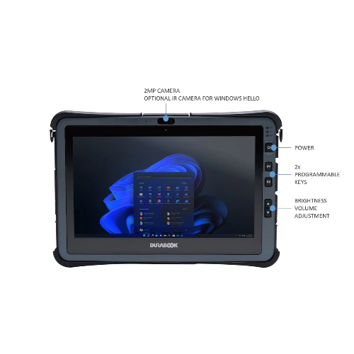 NBDB-U1H1P2EEHBXX Durabook, U11, 11.6′ FHD, Intel® Core™ i5-1230U, Windows 11, 8GB RAM, 256GB PCIe SSD, Wi-Fi 6E, Bluetooth v5.3,Dedicated GPS, 4G, RF Pass-Through Ante