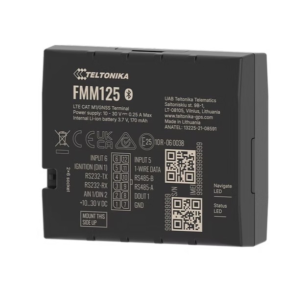 NHT-FMM125 FMM1257VXW01 Teltonika FMM125 Versatile 4G LTE Cat M1 tracker with RS232, RS485 interfaces