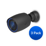 Ubiquiti AI Professional UniFi Protect Indoor/Outdoor 4K PoE Camera, 3Pack-OEM, Black, Waterproof IP65, PoE+ Power, Max Power 11W, GbE RJ45 Port