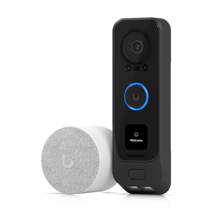 NHU-UVC-G4-DBELL-POE Ubiquiti UniFi Protect G4 Doorbell Pro PoE Kit,5MP CMOS Camera,Night Mode IR Up To 20ft,PoE Power, Incl PoE Chime,WeatherProof IPX4
