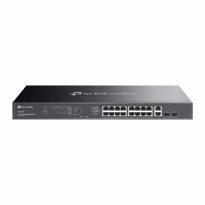 TP-Link ES220GMP Omada 20-Port Gigabit Easy Managed Switch with 16-Port PoE+, Fast PoE, Perpetual PoE, Flow Control, Loopback Detection, Port Isolati