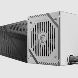 MSI MAG A650BNL WHITE 650W PSU, 80 PLUS Bronze, Active PFC, 120mm Hydro Bearing Fan, Non-Modular, 2x PCIe 6+2, 5x SATA, OCP/OVP/OPP/SCP, ATX, 2x EPS
