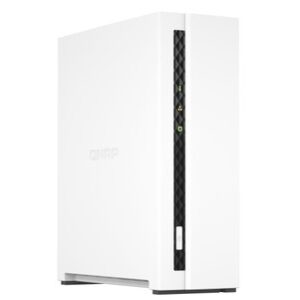 QNAP TS-133, 1 bay ARM 4C 1.8GHz ; 1 x SATA 6Gb/s 3.5"/2.5"; 2GB RAM on-board; 1 x GbE ; 1 x USB3.2 Gen1 and