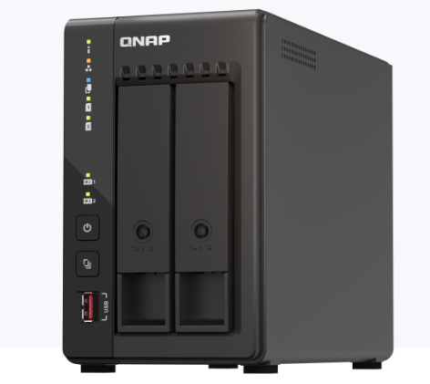 QN15301 QNAP TS-253E-8G, 2-bay desktop NAS, Intel Celeron J6412 4C 2.0GHz, burst 2.6GHz, onboard 8GB RAM, 2 x HDMI