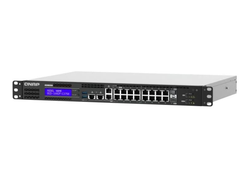 QN17047 QNAP QGD-1602P-C3558-8G Smart Edge PoE Switch with 2.5GbE and 10GbE Capability for the Wi-Fi 6 & SD-WAN