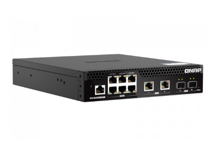 QN17068 QNAP QSW-M2106R-2S2T, 6 port 2.5Gbps, 2 ports 10GbE SFP+, 2 ports 10GbE RJ45 , web managed switch,