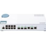 QNAP QSW-M408-2C, 8 port 1Gbps, 2 port 10G SFP+/ NBASE-T Combo, 2 port 10G SFP+, web management switch, 2