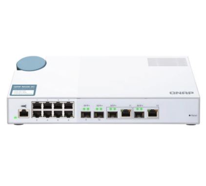 QN17078 QNAP QSW-M408-2C, 8 port 1Gbps, 2 port 10G SFP+/ NBASE-T Combo, 2 port 10G SFP+, web management switch, 2