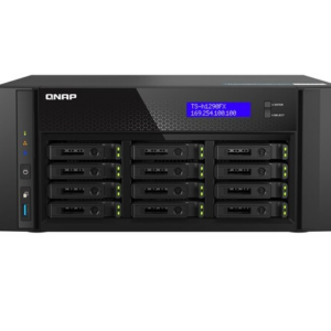 QNAP TS-h1290FX-7232P-64G, 12-Bay U.2 NVMe PCIe Gen4 x4 all-flash desktop NAS, AMD EPYC 7232P, 12 x 2.5" U.2