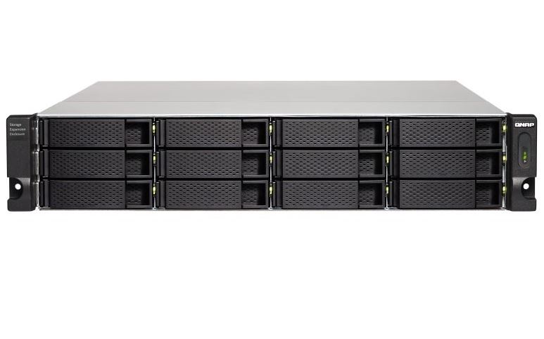 QN17365 QNAP TL-R1200C-RP 12-bay rack expansion enclosure with hot-swappable HDD design, SATA 6Gbs, auto on/off with