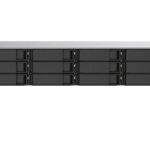 QNAP TS-1273AU-RP-8G 12-bay rackmount NAS, AMD Ryzenâ„¢ Embedded V1500B quad-core 2.2 GHz processor, 8GB DDR4