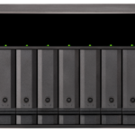 QNAP TL-D800C 8-bay desktop USB-C 3.1 Gen2 10Gbps JBOD expansion unit with a 1-meter USB-C to USB-A 3.1 Gen2