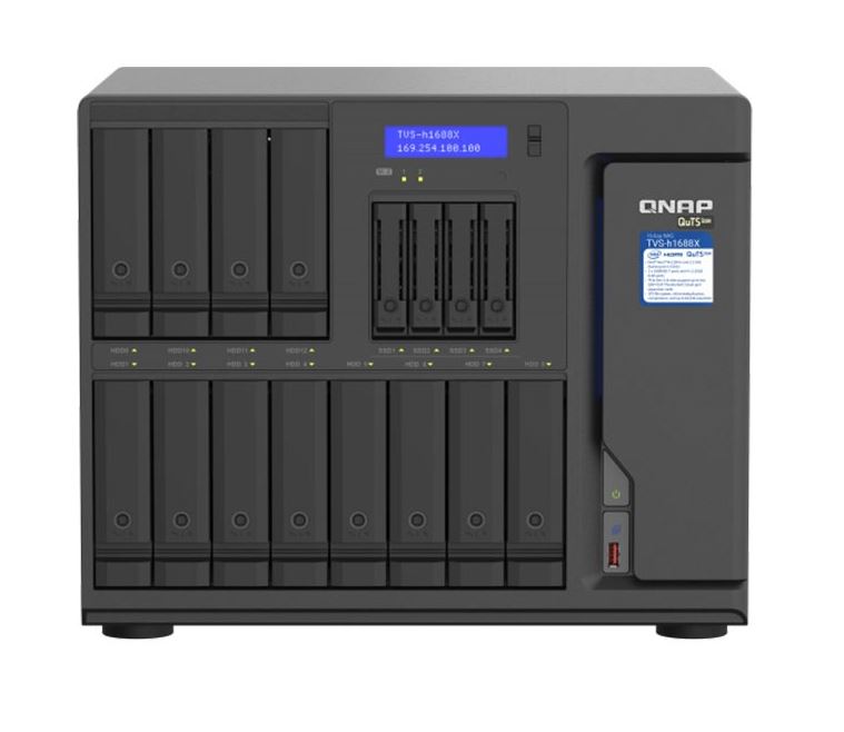 QN17504 QNAP TVS-h1688X-W1250-32G,16-Bay TurboNAS(12 x 3.5" HDD+ 4 x 2.5" SSD),SATA 6G,Intel Xeon W-1250 6 cores/12