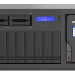 QNAP TVS-h1288X-W1250-16G,12-Bay TurboNAS(8 x 3.5" HDD + 4 x 2.5" SSD),SATA 6G,Intel Xeon W-1250 6 cores/12