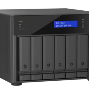 QNAP TVS-h674-i5-32G,6-bay QuTS hero NAS, Intel Core i5-12400 6-core/12-thread, up to 4.6GHz, 32GB SO-DIMM