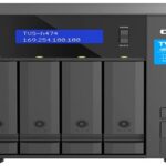 QNAP TVS-h474-PT-8G,4-bay QuTS hero NAS, Intel® Pentium® Gold G7400, up to 3.7GHz, 8GB SO-DIMM