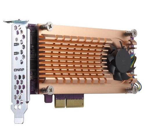 QN99761 Qnap- Dual M.2 22110/2280 SATA SSD expansion card (PCIe Gen2 x2), Low-profile bracket pre-loaded, Low-profile