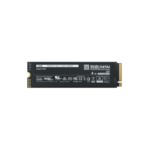 SDZT-ZTSS2EB07D23MC-1TB YMTC ZhiTai Ti600 SSD 1TB M.2 2280 YMTC QLC 3D NAND Flash PCIeTM Gen4 x4 NVMeTM 2.0 R/W 7,000MB/s 6,000 MB/s 400 TBW 5Y warranty (Bulk pack)