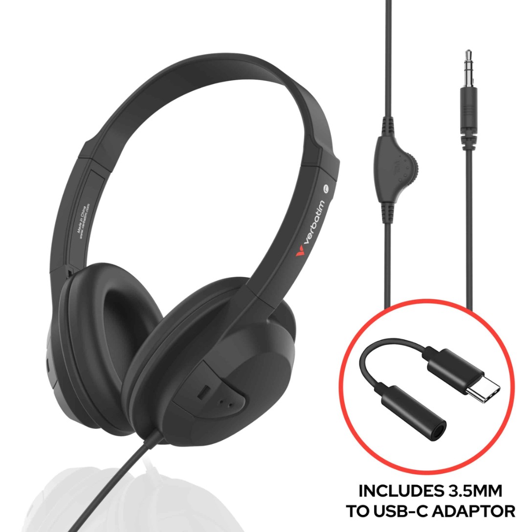 SPV-67064 Verbatim PureSound Headphones with Volume Control