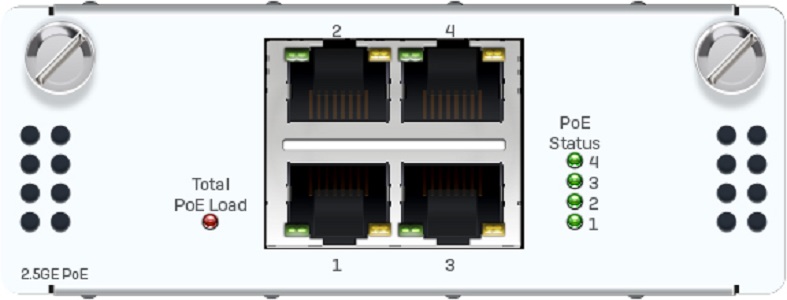 SPXSBZTCHC4 Sophos 4 port 2.5GbE copper PoE FleXi Port module (for XGS 2xxx/3xxx/4xxx models only)