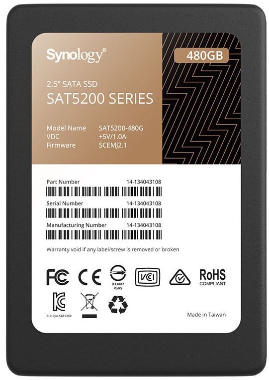 SY70110 Synology SAT5200 2.5" 480GB Enterprise-Class SATA SSD