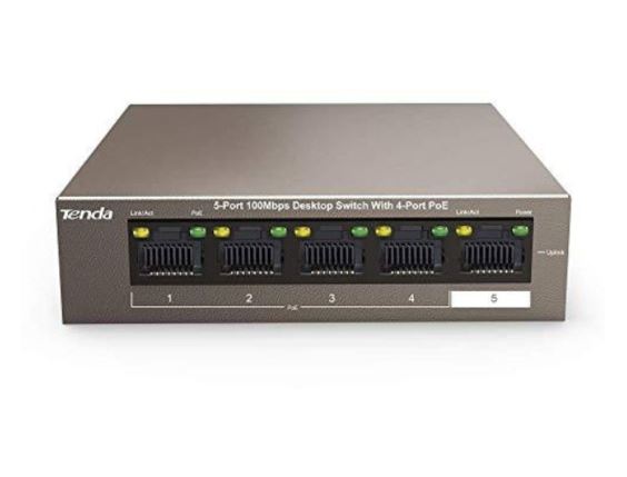 TD82009 TENDA (TEF1105P-4-63W) 5-Port 10/100Mbps Desktop Switch with 4-Port PoE+