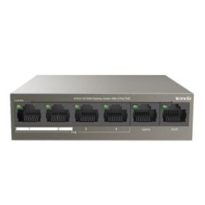 Tenda (TEF1106P-4-63W) 6-Port 10/100M Desktop Switch with 4-Port PoE+