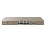 TENDA (TEG1118P-16-250W) 16GE + 2SFP Ethernet Switch With 16-Port PoE+