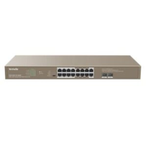 TENDA (TEG1118P-16-250W) 16GE + 2SFP Ethernet Switch With 16-Port PoE+