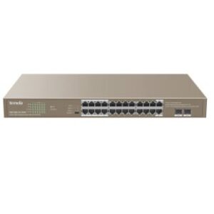TENDA (TEG1126P-24-410W) 24GE + 2SFP Ethernet Switch With 24-Port PoE+