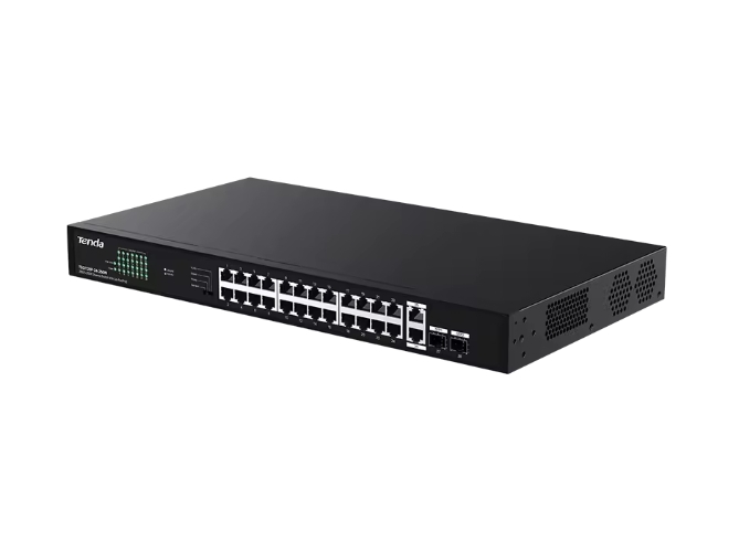 TD89053 Tenda ( TEG1128P-24-250W ) 26GE+2SFP Ethernet Switch With 24-Port PoE+