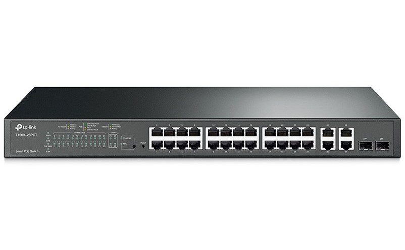 TL30190 TP-Link JetStreamâ„¢ 24-Port 10/100 Mbps + 4-Port Gigabit Smart Switch with 24-Port PoE+, 5-Year WTY