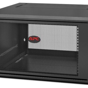 APC NetShelter 6U Wallmount Rack Enclosure Cabinet Single Hinged Server Depth