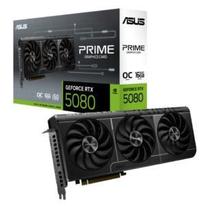 ASUS nVidia GeForce PRIME-RTX5080-O16G OC Edition 16GB GDDR7 2655 MHz Boost Clock 30 Gbps 256-bit Digital Max Resolution 7680 x 4320