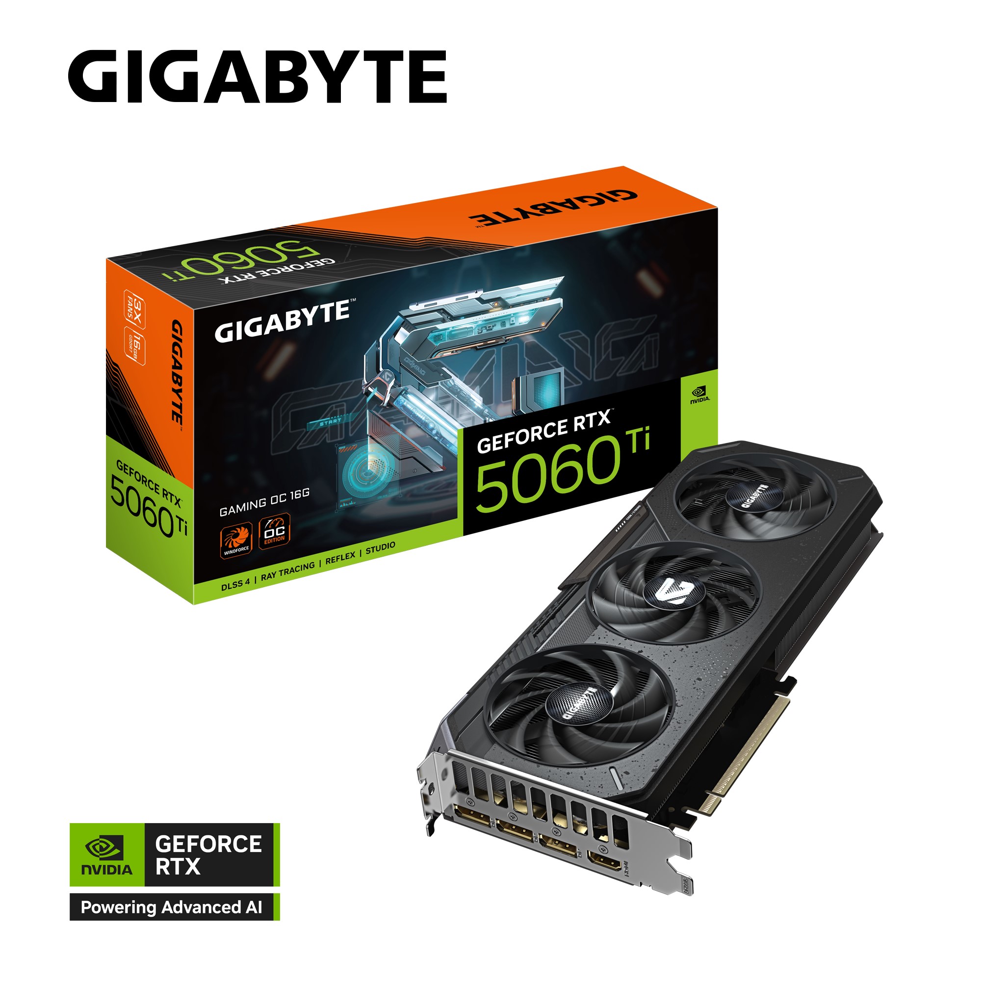 VCG-N506TGAMINGOC-16GD Gigabyte GeForce RTX™ 5060 Ti GAMING OC 16G, 2647 MHz, CUDA TBD, 28 Gbps, GDDR7, 128 bit, PCI-E 5.0, PSU 650W, DisplayPort 2.1b *3 HDMI 2.1b *1