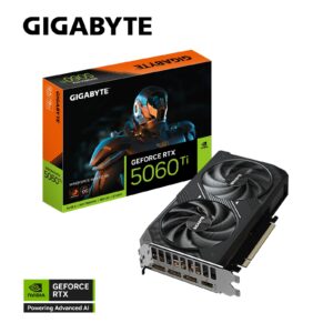 Gigabyte GeForce RTX™ 5060 Ti WINDFORCE MAX OC 8G, 2587 MHz, CUDA 4608, 28 Gbps, GDDR7, 128 bit, PCI-E 5.0, PSU 650W, DisplayPort 2.1b *3 HDMI 2.1b *1