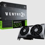 MSI Vidia GeForce RTX™ 5070 12G VENTUS 2X OC, PCI Express® Gen 5, Boost: 2542 MHz, CUDA 6144 Units, 12GB GDDR7, HDMI™ x 1