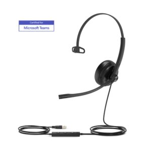 Yealink (UH34 SE Mono Teams USB-C) Microsoft Certified Teams USB Wired Headset, Mono, USB-C, 3.5mm Jack,