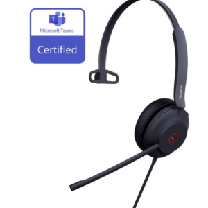 Yealink (UH37 Mono Teams) Microsoft Certified Teams USB Wired Headset, Mono, USB-A, Dual Noise-Cancelling