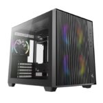 DeepCool CG330 MESH 3F High Airflow Dual Chamber Micro ATX Case, 3 Pre-Installed Fans, USB3.0 x1,USB2.0 x1,Type-C x1,Audio x1