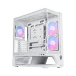 MSI MPG VIXTA 300R PZ – WHITE, Mid-tower case with panoramic tempered glass, 3 ARGB fans, USB-C 20Gbps, ATX/back-connect support, 420mm GPU cleara