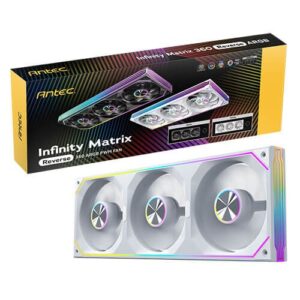 Antec IM 360R ARGB – White, 360mm PWM, 800–1800RPM, 134.9CFM, 1.34mmAq, Hydraulic Bearing, ARGB