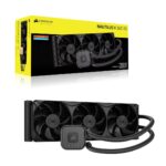Corsair NAUTILUS II 360 RS Liquid CPU Cooler – Black, 360mm Rad, FlowDrive 2S Pump, 420–2100 RPM, PWM, Zero RPM Mode, AM5/AM4 and LGA 1851/1700Support