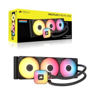 Corsair NAUTILUS II 360 RS ARGB Liquid CPU Cooler – Black, 360mm Rad, FlowDrive 2S Pump, Fits AMD® AM5/AM4 & Intel® LGA 1851/1700