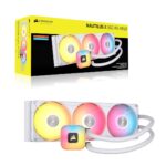 Corsair NAUTILUS II 360 RS ARGB Liquid CPU Cooler – White, 360mm Radiator, FlowDrive 2S Pump, 32 RGB LEDs, PWM, Zero RPM Mode, 5Yr Wty
